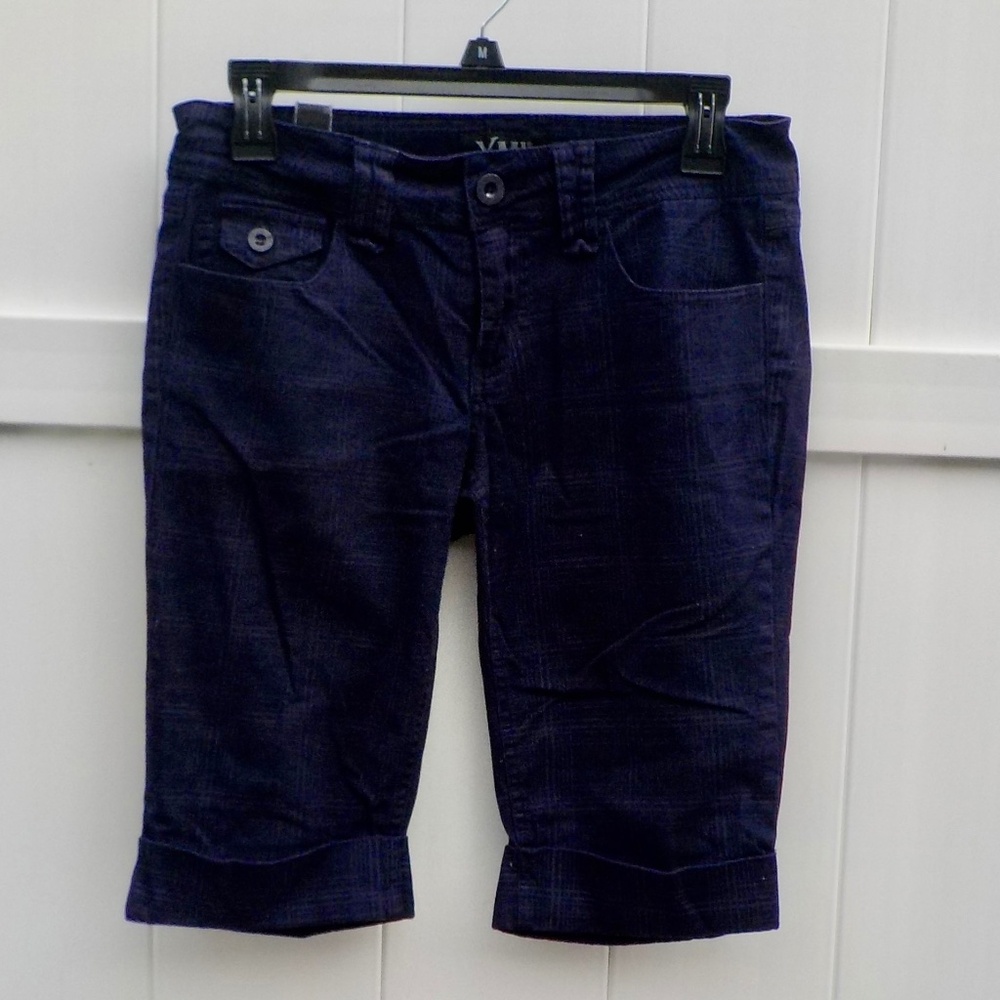 YMI Purple Plaid Bermuda Shorts, Size 5